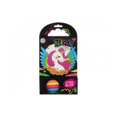 Carte de colorat cu carioci neon - Peripetiile unicornului