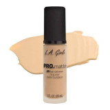 Fond de ten cu putere mare de acoperire și finish mat L.A.Girl PRO Matte Ultra Mat, 30ml - 671 Ivory, L.A. Girl