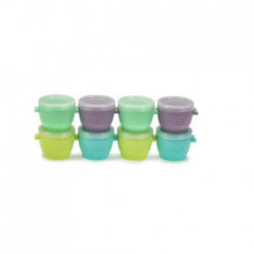 Set 8 recipiente din silicon Snap&Go, 118 ml, Melii