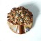 Placuta ceramica medalion cu copac cu fructe, de agatat pe perete, 6.5cm diametru, artist made, Hand-made