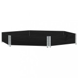 Strat inaltat, negru, 160x160 cm, lemn masiv pin, hexagon, DKD Home Decor