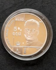 Moneda de argint - 5 ECU Albert II &quot;Human Rights&quot; 1998, Belgia - Proof - G 4209