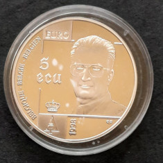 Moneda de argint - 5 ECU Albert II "Human Rights" 1998, Belgia - Proof - G 4209