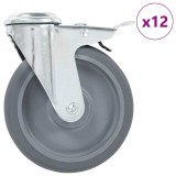 Cumpara ieftin Roti pivotante cu gaura pentru surub, 12 buc., 125 mm