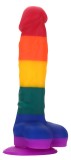 Dildo Silicon Lichid cu Ventuza Colourful Love 20 cm, DREAM Toys