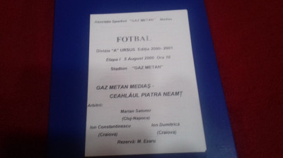 program Gaz M. Medias - Ceahlaul PN foto