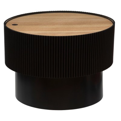 Masuta cafea Atmosphera Enola cu spatiu depozitare, MDF, 55x38 cm, negru foto