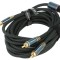 Cablu audio RCA 3,5mm 5m - negru aurit
