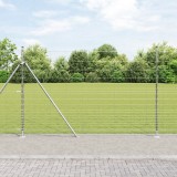 vidaXL Gard de teren 1.6x25 m din oțel galvanizat