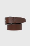 BOSS curea de piele barbati, culoarea maro