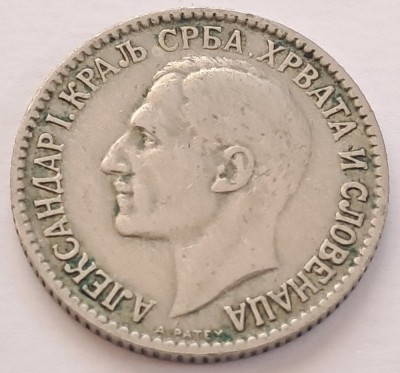 Iugoslavia, 1 Dinar 1925 , Rege Alexandru I foto