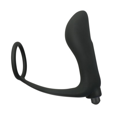 Vibrator Leso Silicone Single Ring Black foto