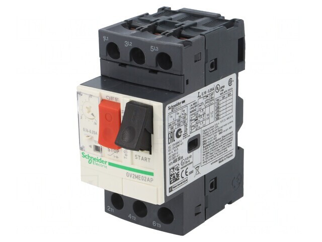 &Icirc;ntrerupător motor 0,06kW DIN IP20 GV2ME02AP