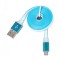 CABLU DE DATE MICROUSB ALBASTRU