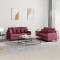 vidaXL Set canapea cu perne, 2 piese, roșu vin, material textil 3201654