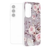 Husa compatibila samsung galaxy a35, slim series, bloom of ruth gray
