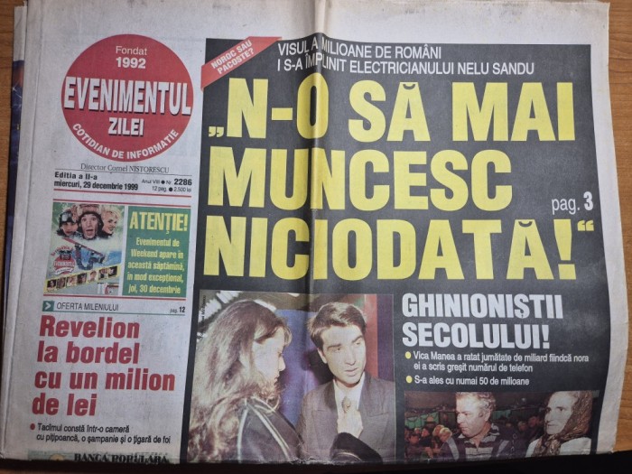 ziarul evenimentul zilei decembrie 1999