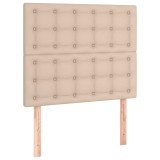 Cumpara ieftin Tablie de pat Cappuccino 90x5x118/128 cm piele ecologica