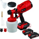 Einhell TC-SY 18/60 Li PXC + Twinpack CB - Pistol de vopsit 0.8 l 600 g/min + Set 2 acumulatori Li-Ion 18 V 2.5 Ah