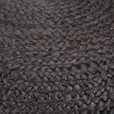 Taburet lucrat manual, gri &icirc;nchis, 45x30 cm, iută, vidaXL