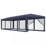Cumpara ieftin Cort de petrecere cu 10 pereti din plasa, albastru, 3x12 m HDPE