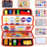 Cumpara ieftin Carte senzoriala textila Montessori cu multiple activitati pentru copii mici KidsCare for Your BabyKids