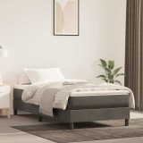 Cumpara ieftin Saltea cu arcuri buzunar de copii, gri &icirc;nchis 80x160 cm catifea