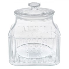 Borcan Sticla, Model Home Made, Capacit 2.4L, Transparent, Cu Capac