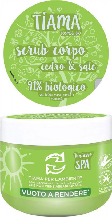 Scrub pentru Corp cu Lamaie Salbatica si Sare Bio 250ml Tiama