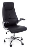 Cumpara ieftin Scaun birou negru argintiu Camberra 55x61x118/128h