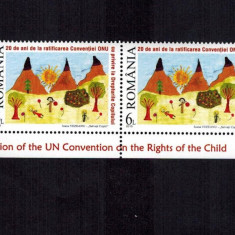 Romania 2010 Conventia ONU Drepturile Copilului 6 lei Pereche MNH LP 1879