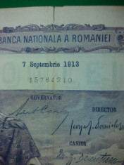 bancnote romanesti 100lei 1913 frumoasa foto