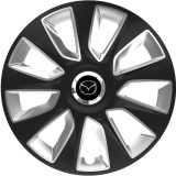 Set 4 Capace Roti 17 inchi (R17) Stratos Negru-Gri, Compatibile Cu Mazda
