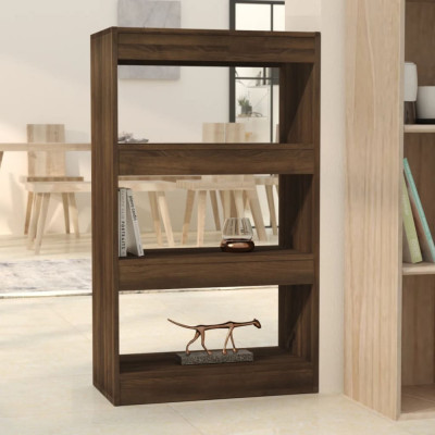 813604 vidaXL Book Cabinet/Room Divider Brown Oak 60x30x103 cm Chipboard foto