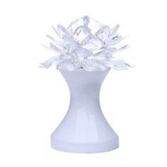 Lampa rotativa cu suport si leduri multicolore,Floare de Lotus