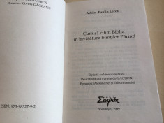 PR. PAULIN LECCA, CUM SA CITIM BIBLIA IN INVATATURA SFINTILOR PARINTI foto