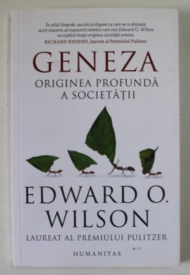 GENEZA ORIGINEA PROFUNDA A SOCIETATII de EDWARD O. WILSON , ilustrata de DEBBY COTTER KASPARI , 2021 foto