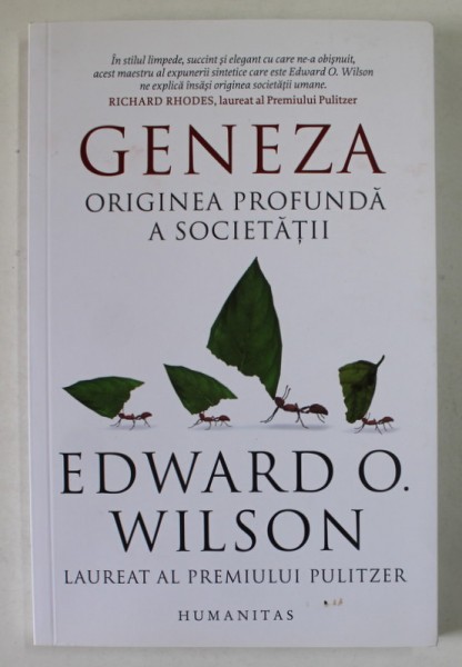 GENEZA ORIGINEA PROFUNDA A SOCIETATII de EDWARD O. WILSON , ilustrata de DEBBY COTTER KASPARI , 2021