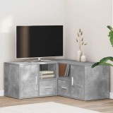 VidaXL Dulap de colț, gri beton, 160x40x45 cm, lemn prelucrat