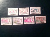 Serie - State Malaezia 1965 - PERAK - 7 valori - Flori - Orhidee