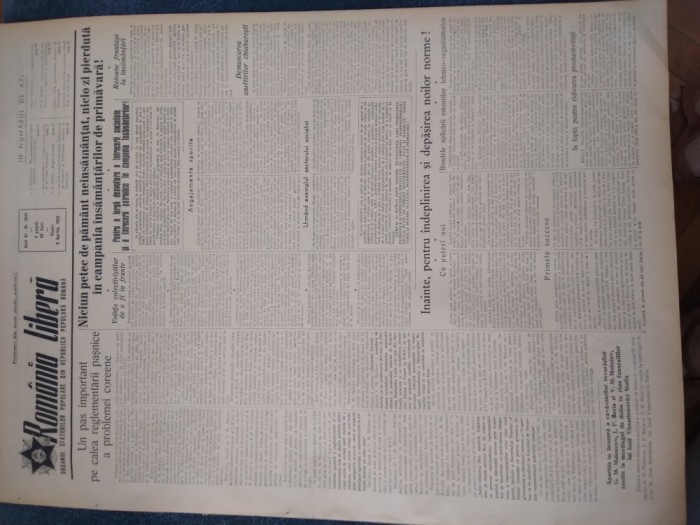 ZIAR ROMANIA LIBERA 3 APRILIE 1953