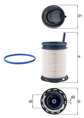 MAHLE KX 494D filtru combustibil foto