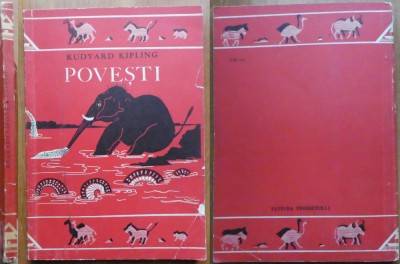 Rudyard Kipling, Povesti, Editura Tineretului, 1967, desenele autorului foto