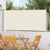 Copertina Laterala Retractabila Crem 120x300 cm vidaXL. Paravan protectie UV, vant, apa. Copertina gradina, terasa, balcon.