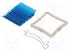 Radiator extrudat, aluminiu, 35mm x 35mm, albastru, Advanced Thermal Solutions - ATS-50350B-C1-R0
