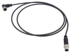 Cablu HARTING 4 pini PUR 1,5m pentru senzori cu conector M12 tată și mamă unghiulară
