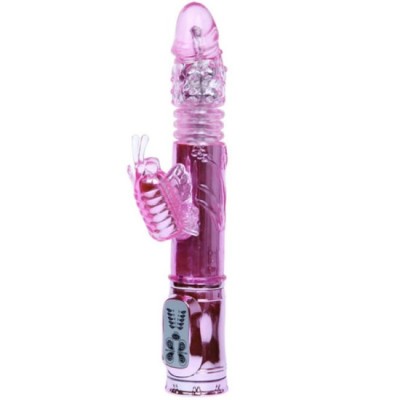 BAILE - RECHARGEABLE VIBRATOR WITH ROTATION AND THROBBING BUTTERF STIMULATOR foto