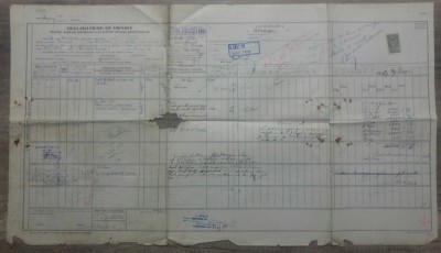 Declaratiune import pt marfuri destinate a fi supuse imediat drepturilor/ 1942 foto