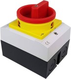 Intrerupator 20A 4kw 0-1 ON-OFF 4 poli 400V AC IP65 industrial aplicat casetat, Omu System