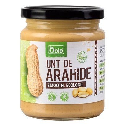 Crema Tartinabila de Arahide Smooth Bio 250gr Obio foto